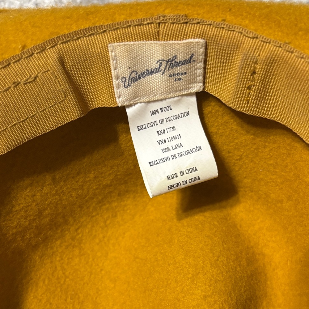 Universal Thread Yellow Wool Hat - image 2
